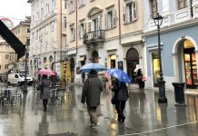 Triestini Brave the Rain for Winter Sales