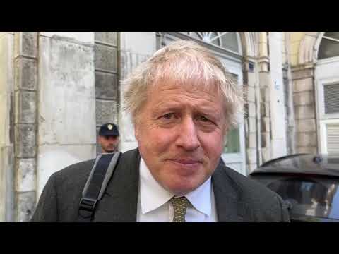 Boris Johnson, in Trieste, Balances Dark Warnings With Diplomatic Cheer